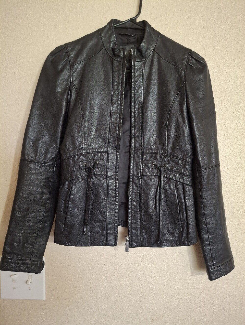 ARMANI EXCHANGE Black 100% Leather Jacket